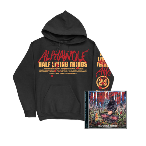 Alpha Wolf - Half Living Things Hood + CD Bundle