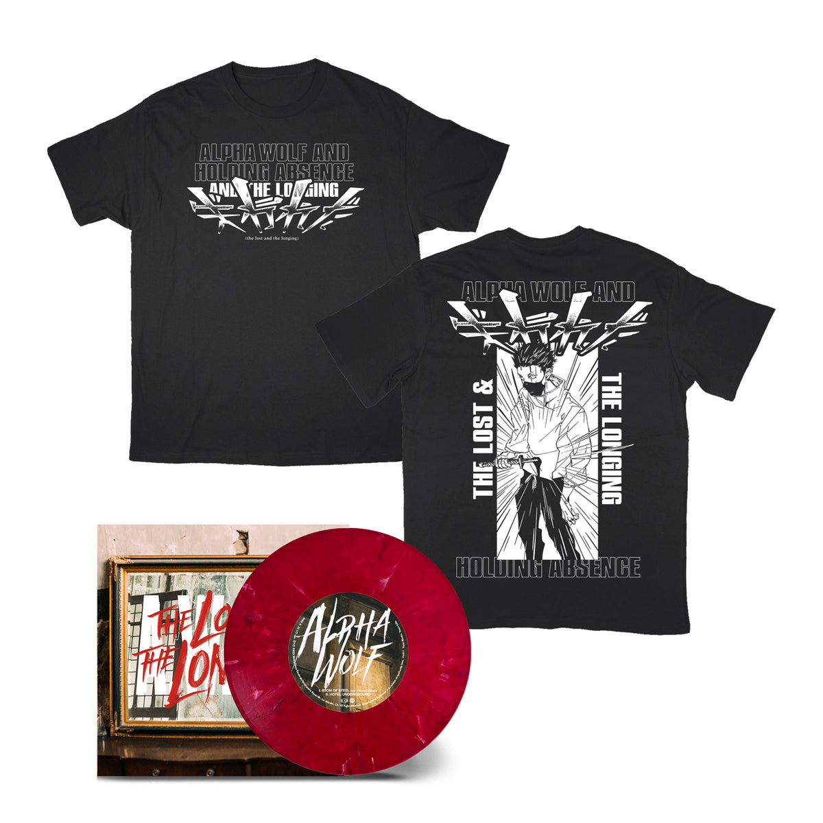 ABSENCE Tシャツ XL Alpha Wolf & Holding Absence - The Lost & The Longing Vinyl & T