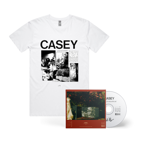 Casey - How To Disappear Album Tee + CD Bundle [PRE-ORDER]