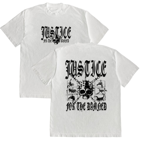 Justice For The Damned - 'Chained Skull' T-shirt